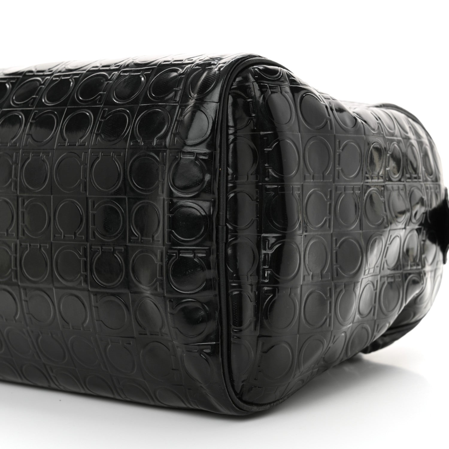 Salvatore Ferragamo Patent Gancini Embossed  Black 9 of 15