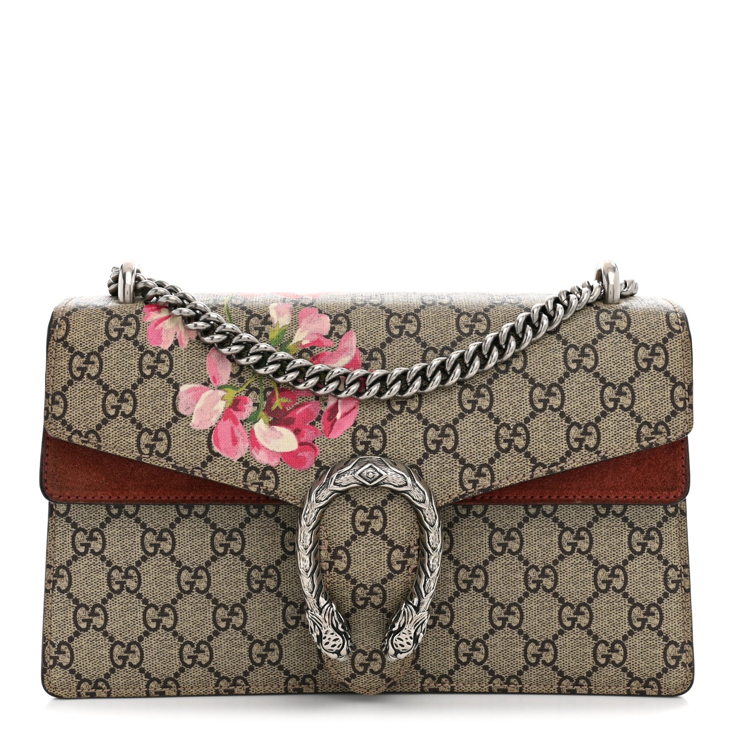 GG Supreme Monogram Blooms Small Dionysus Shoulder Bag Beige Multicolor Dry Rose