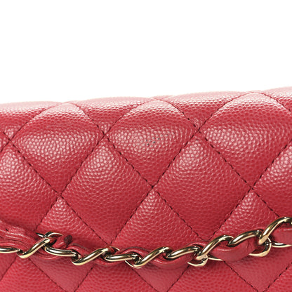 Chanel Caviar Quilted Medium Double Flap Pink 12 of 13