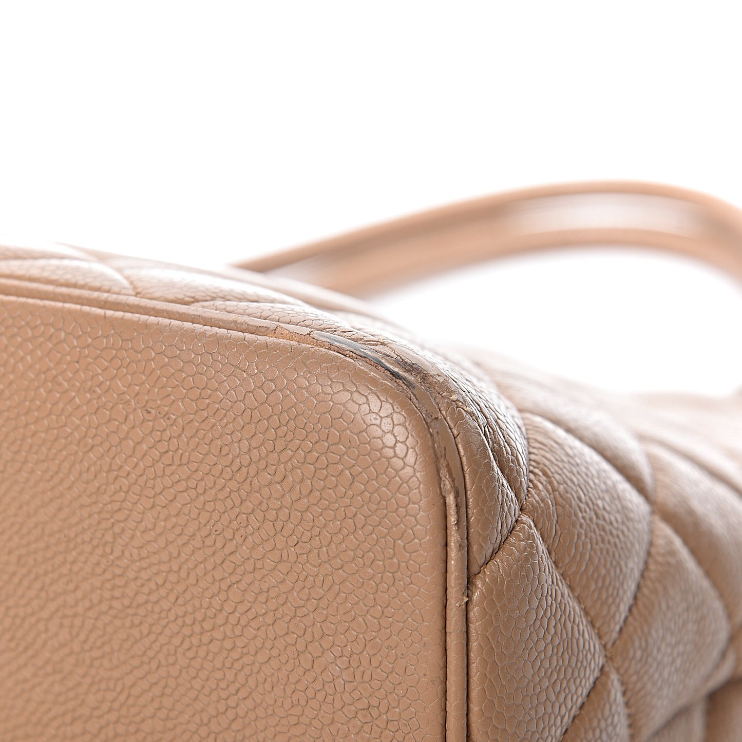 Caviar Quilted Medallion Tote Beige