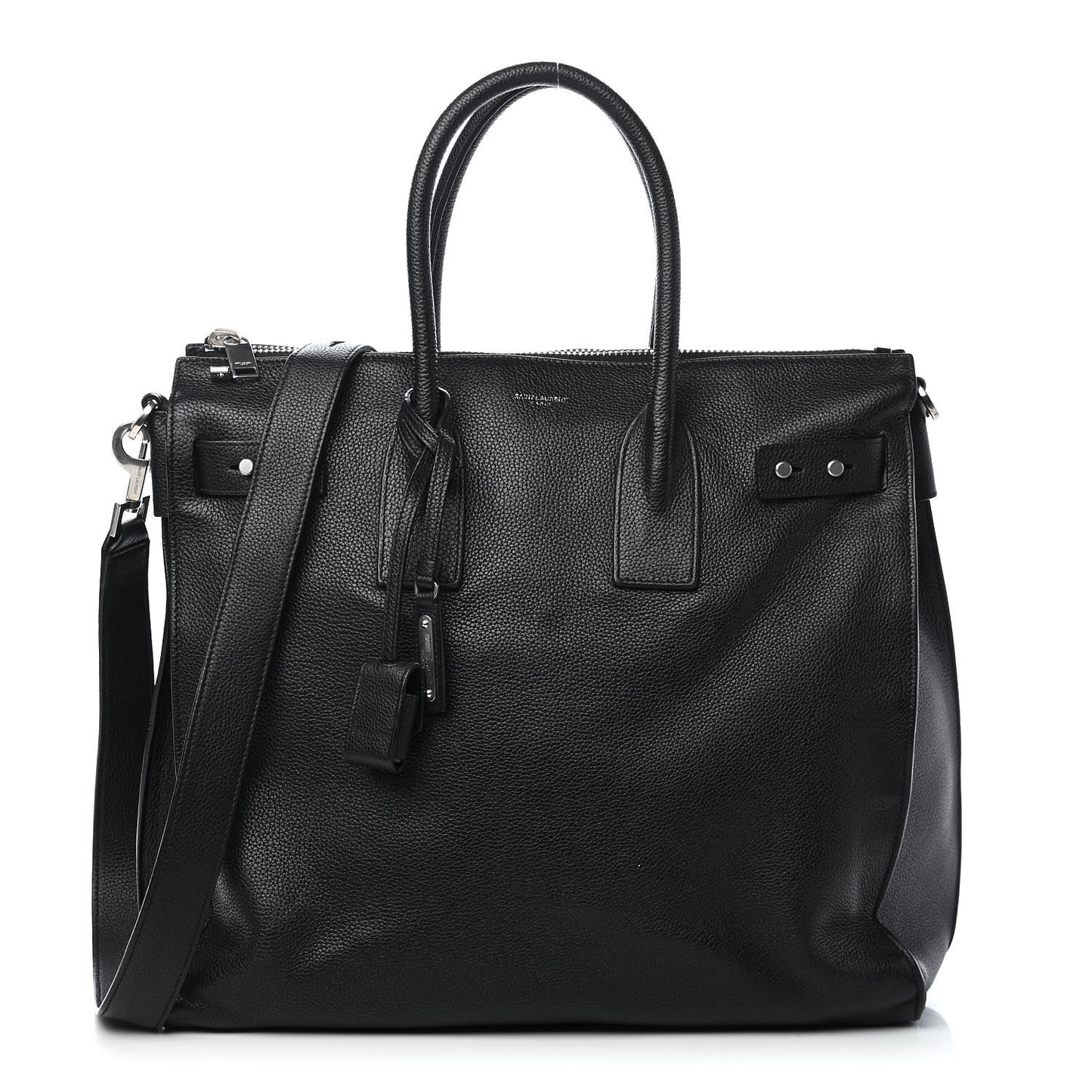 Grained Calfskin Sac De Jour Souple North South Tote Black
