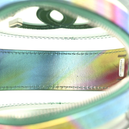 Chanel PVC Calfskin Lambskin Quilted Round Filigree Clutch With Chain Green 5 of 12