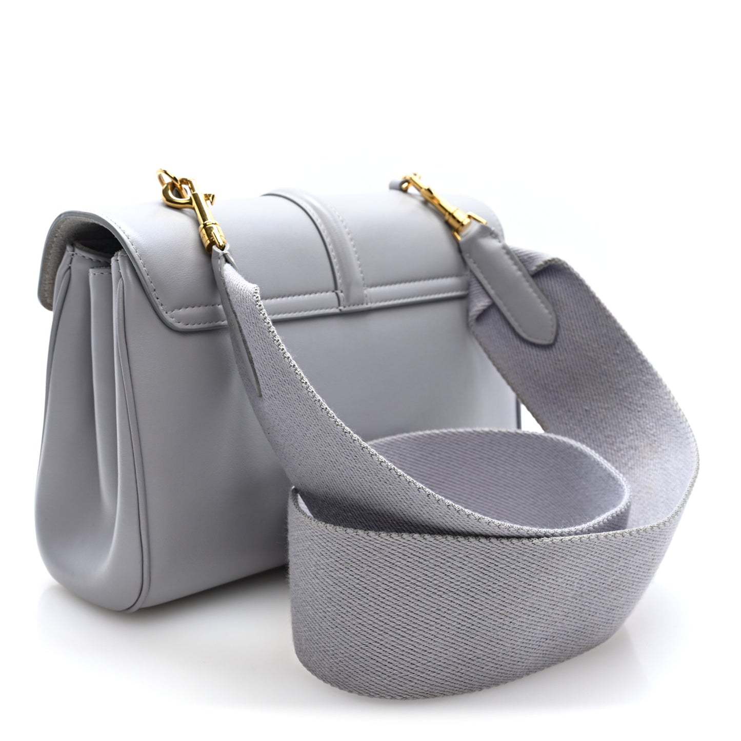 Smooth Calfskin Teen Soft 16 Shoulder Bag Light Grey