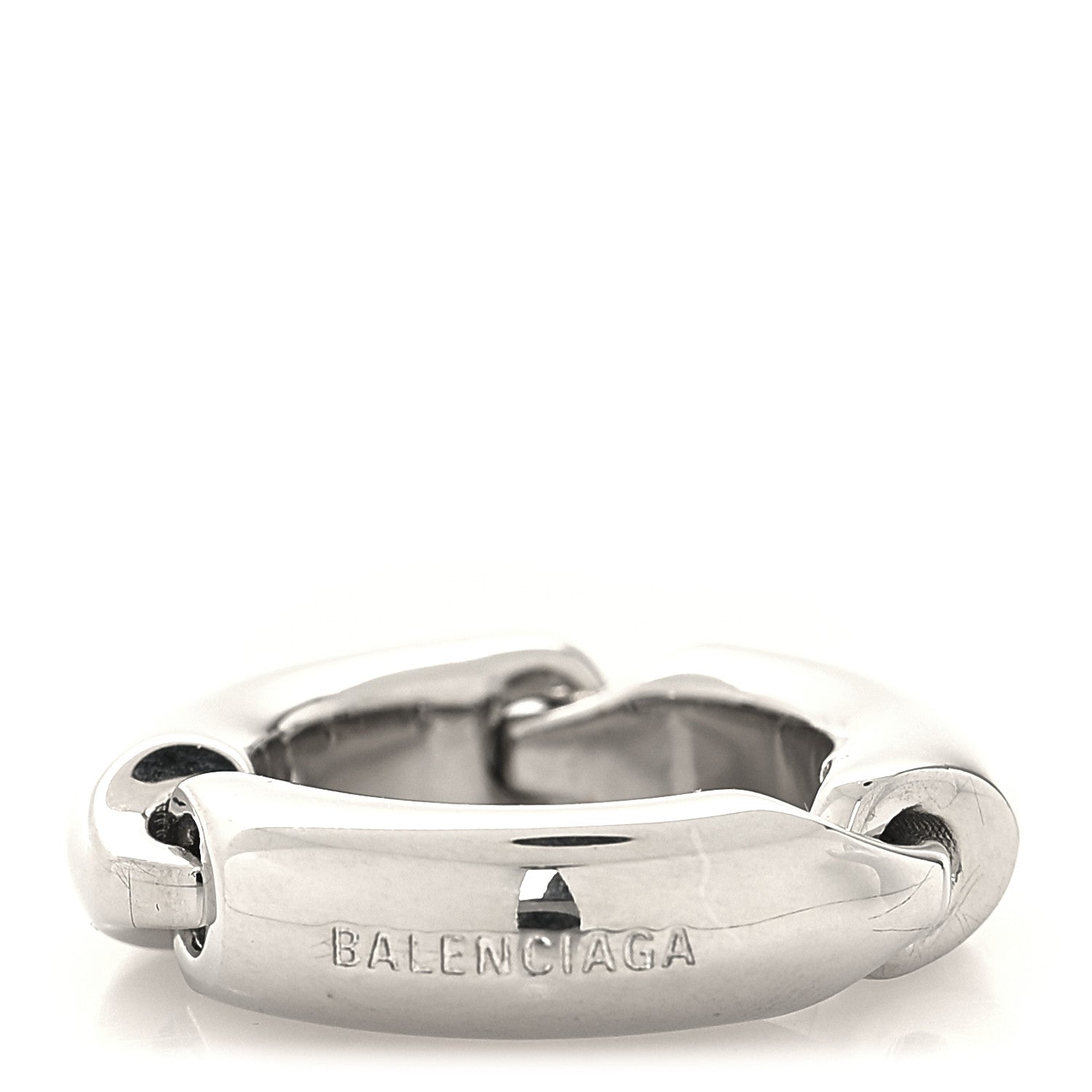 Balenciaga Brass Solid 2.0 Ring 54 7 Silver 1 of 4