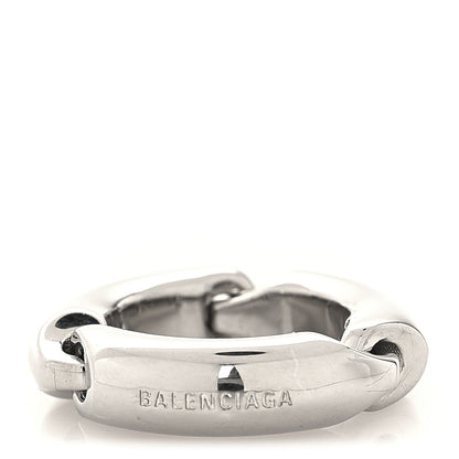 Balenciaga Brass Solid 2.0 Ring 54 7 Silver 1 of 4