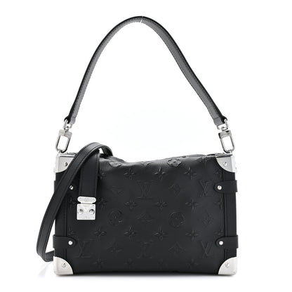 Louis Vuitton Calfskin Debossed Monogram Side Trunk Black 1 of 11