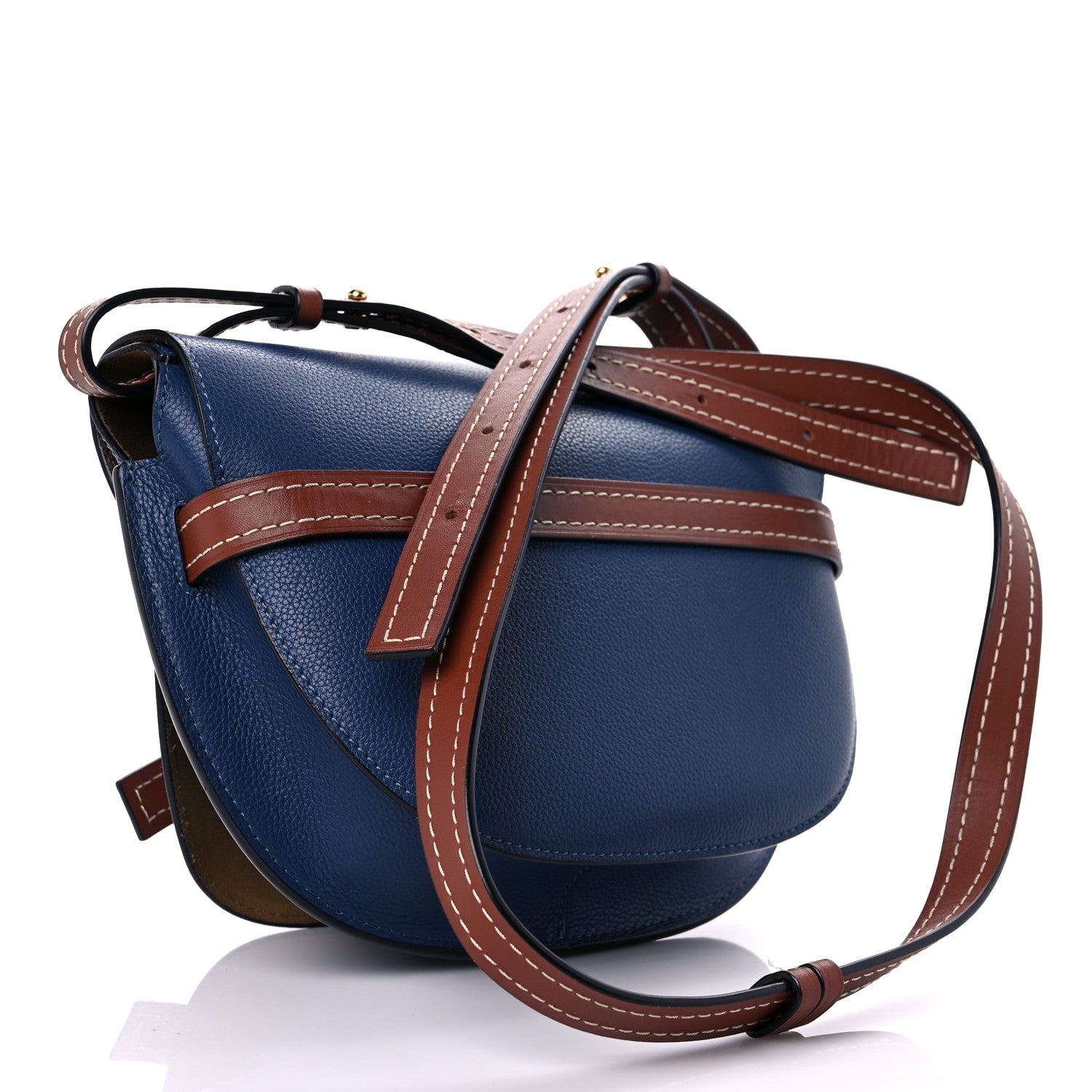 Loewe Grained Calfskin Small Gate Crossbody Bag Varsity Pecan 3 of 13
