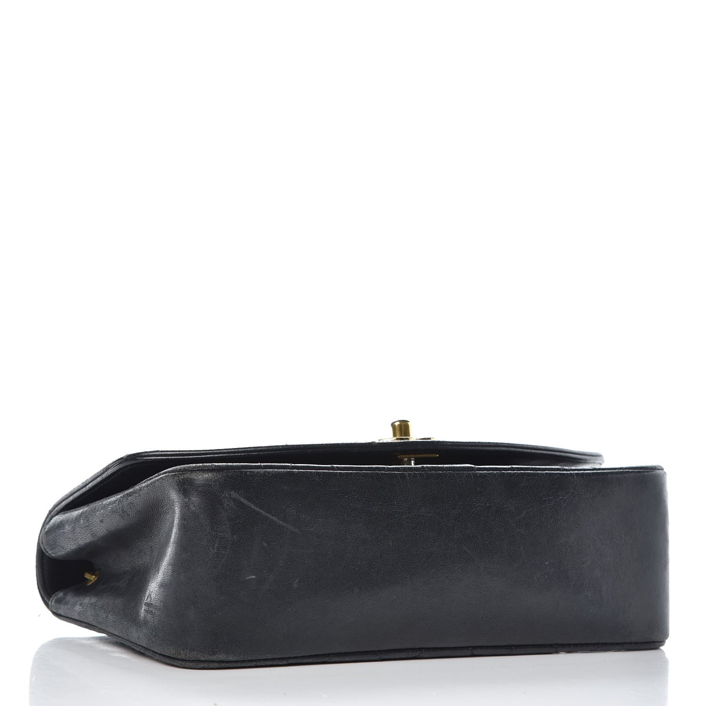 Lambskin Quilted Small Single Flap Black