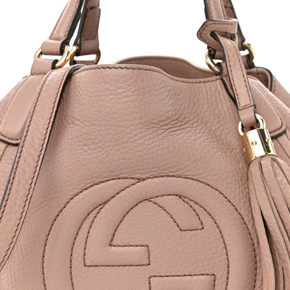 Gucci Pebbled Calfskin Small Soho Shoulder Bag Light Pink 9 of 18