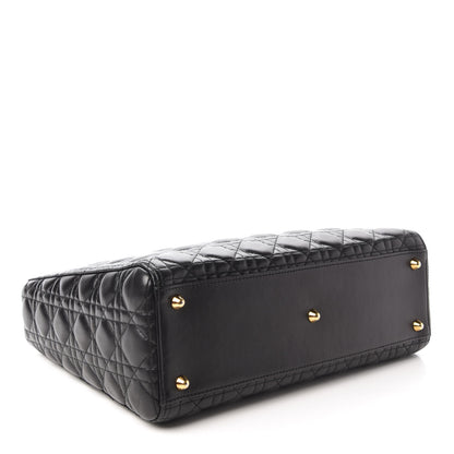Christian Dior Lambskin Cannage Large Lady Dior Black 4 of 10