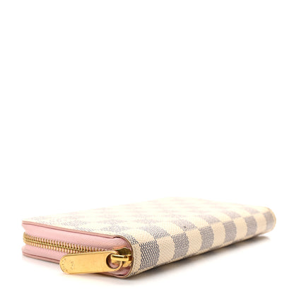Louis Vuitton Damier Azur Zippy Wallet Rose Ballerine 4 of 8