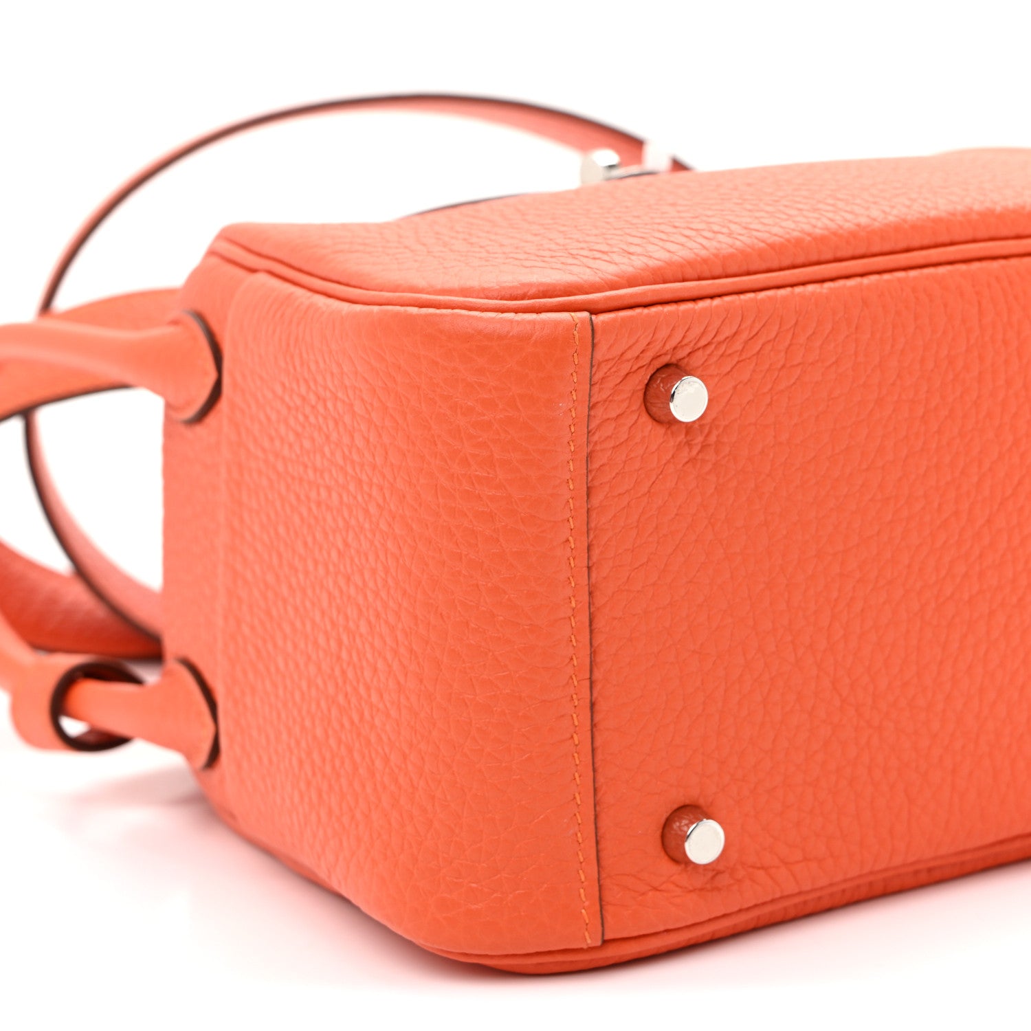 Hermes Taurillon Clemence Mini Lindy 20 Feu 9 of 10