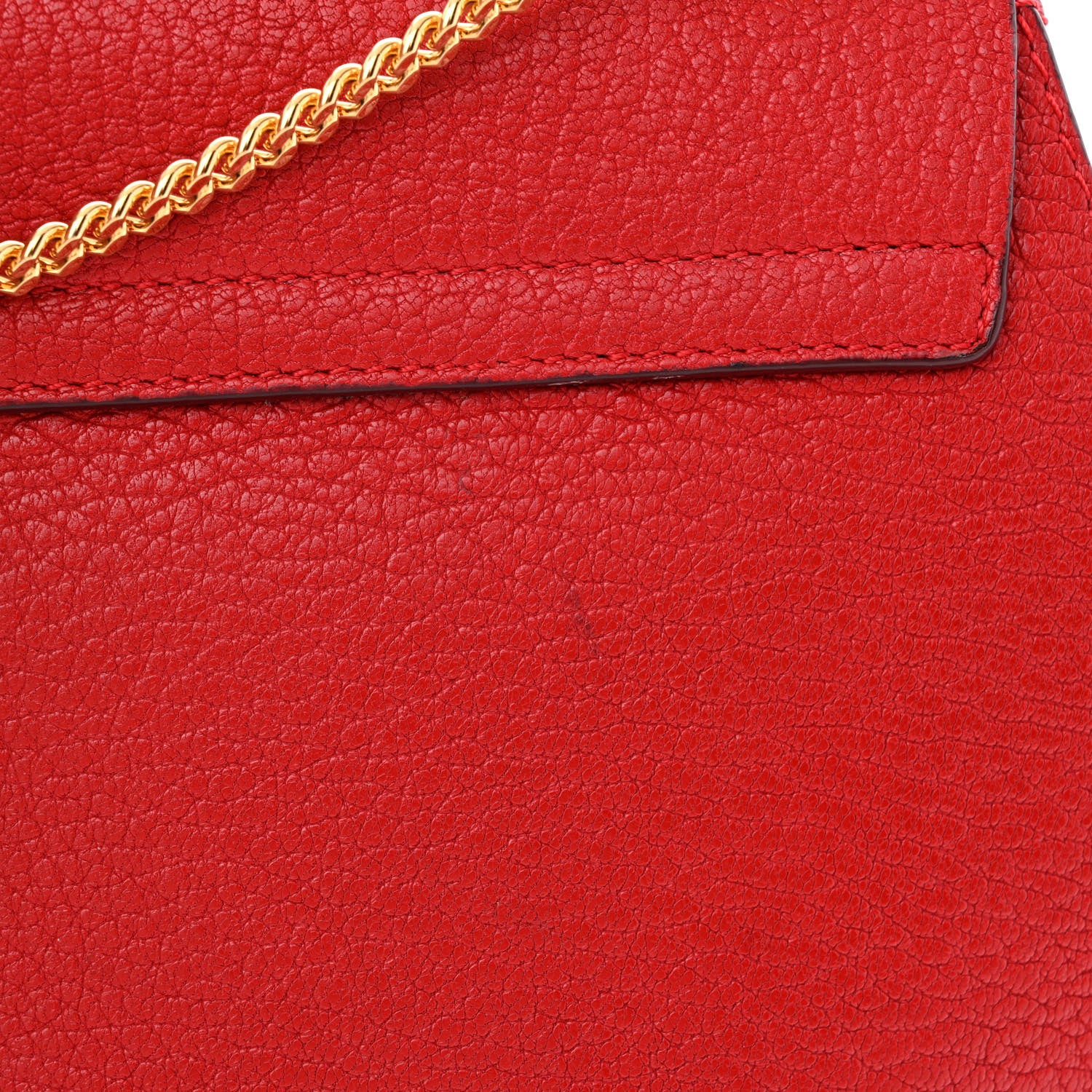 Chloe Grained Lambskin Drew Shoulder Bag Plaid Red 13 of 14
