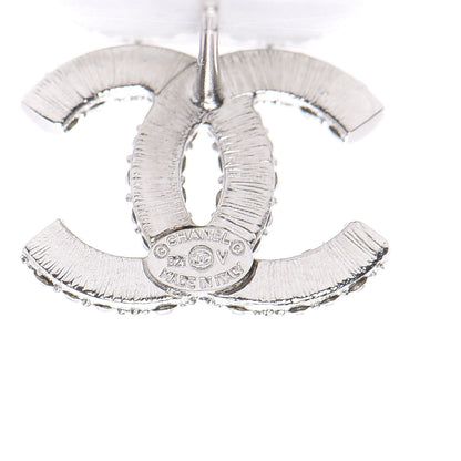 Chanel Crystal Mini CC Earrings Silver 3 of 4