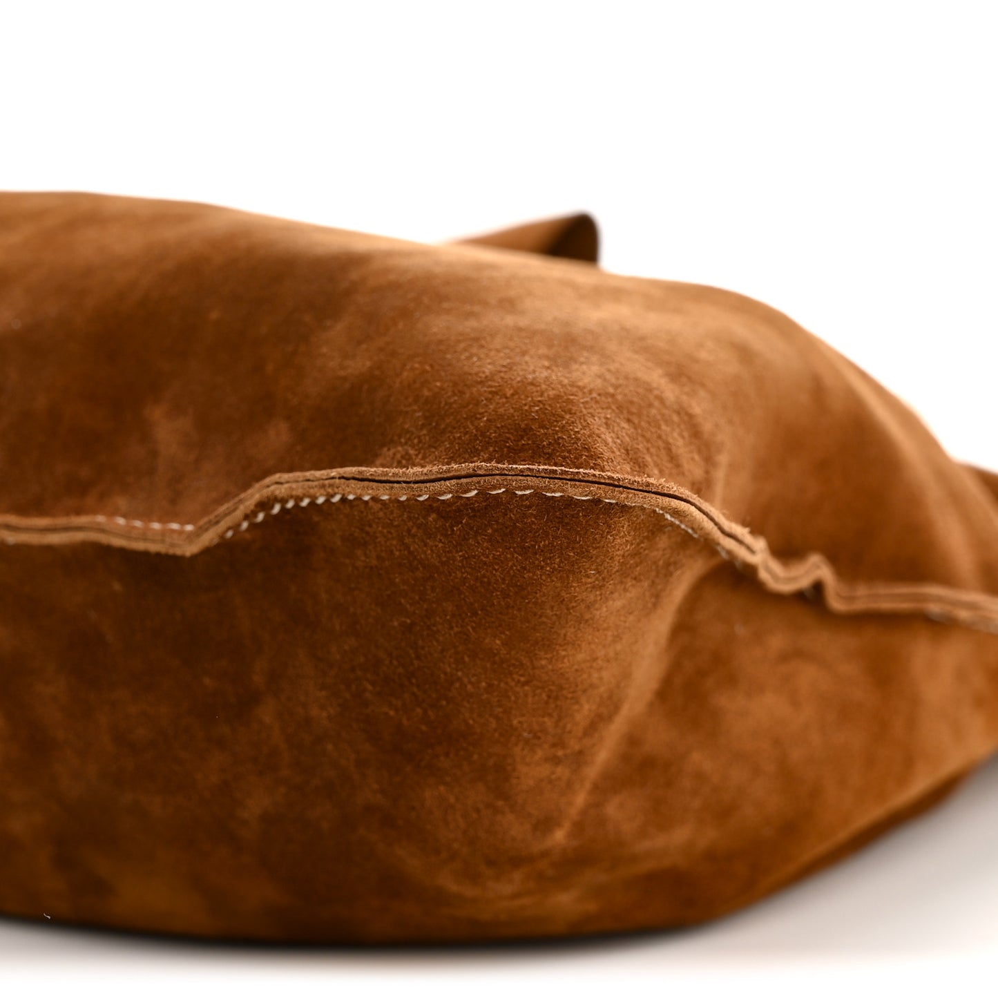 Suede Small Bindle Bag Bistre Ecru