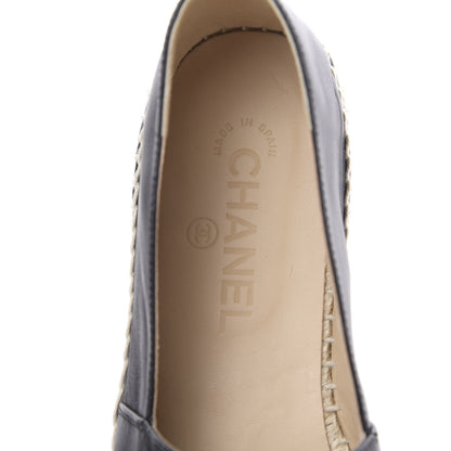 Chanel Lambskin CC Espadrilles 40 Black 9 of 10