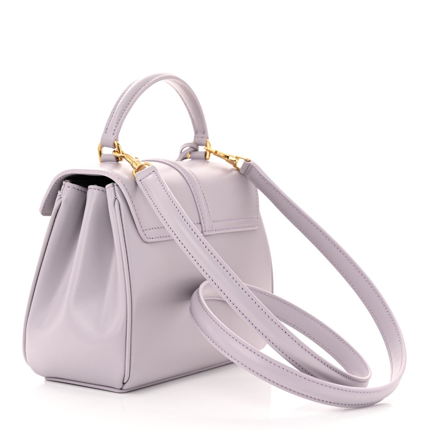Satinated Calfskin Mini 16 Top Handle Bag Lilac
