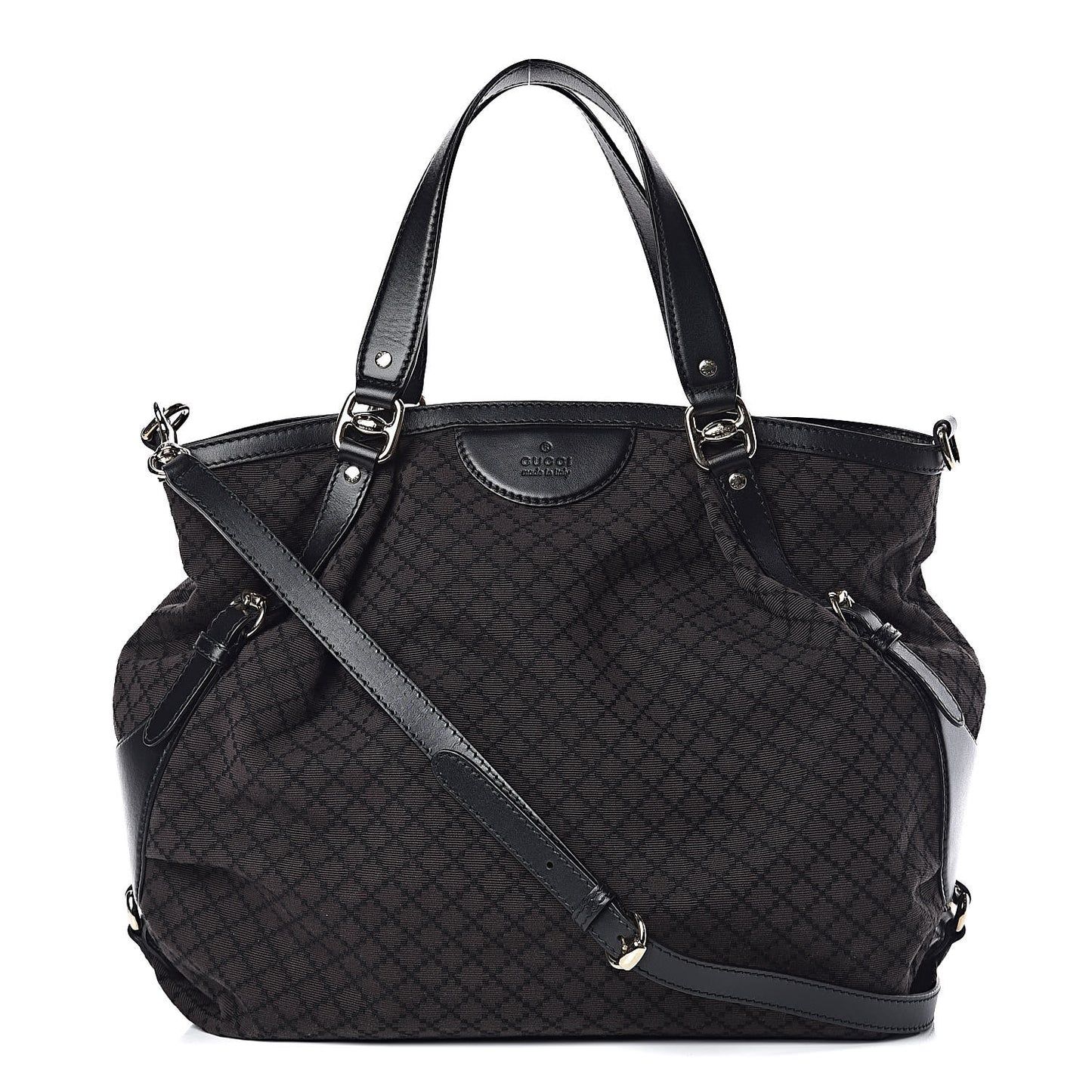 Diamante Bridle Tote Dark Brown