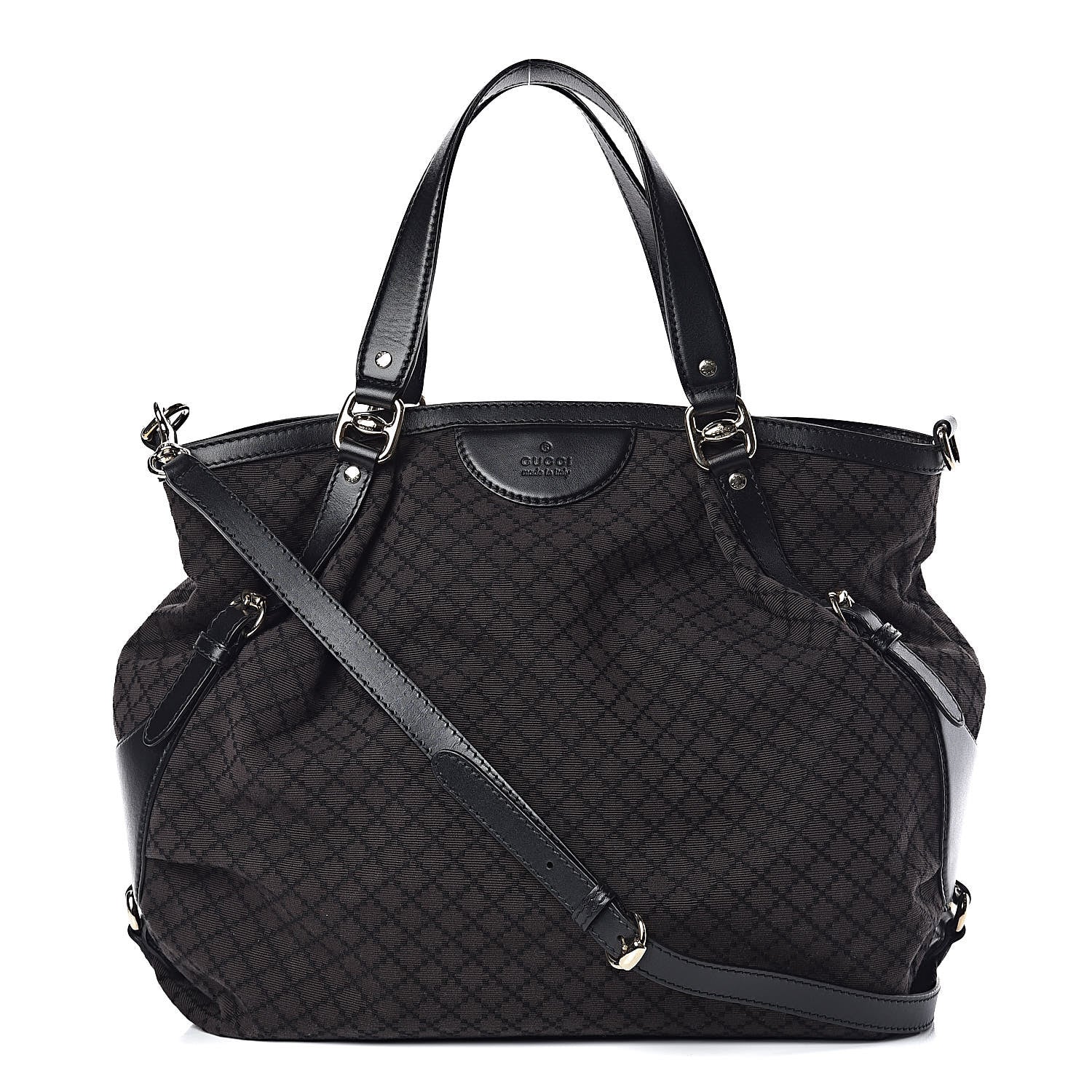 Gucci Diamante Bridle Tote Dark Brown 1 of 10