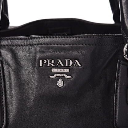 Prada Soft Calfskin Shoulder Bag Black 18 of 18