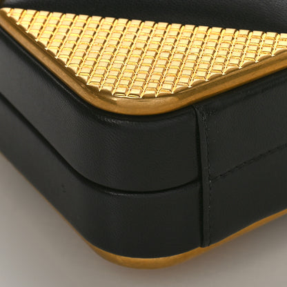 Chanel Lambskin Mini Evening Bag Black Gold 8 of 9