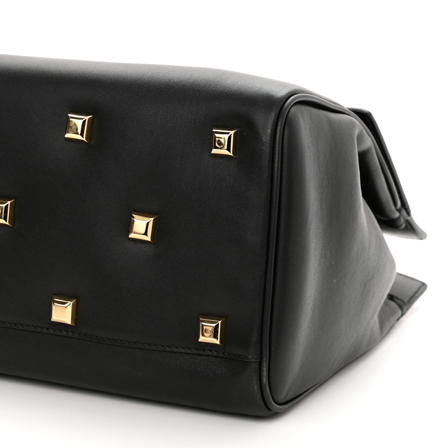 Calfskin Medium Studio Bag Black