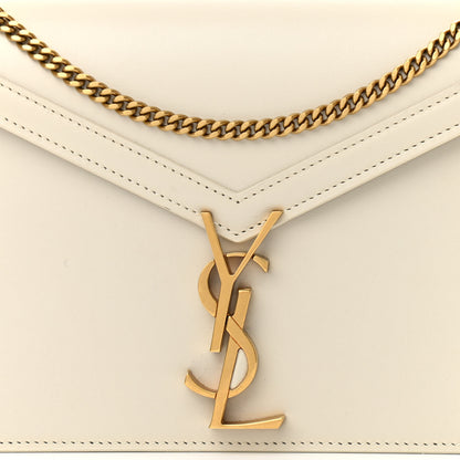 Saint Laurent Calfskin Monogram Cassandra Clasp Bag Porcellana 9 of 14