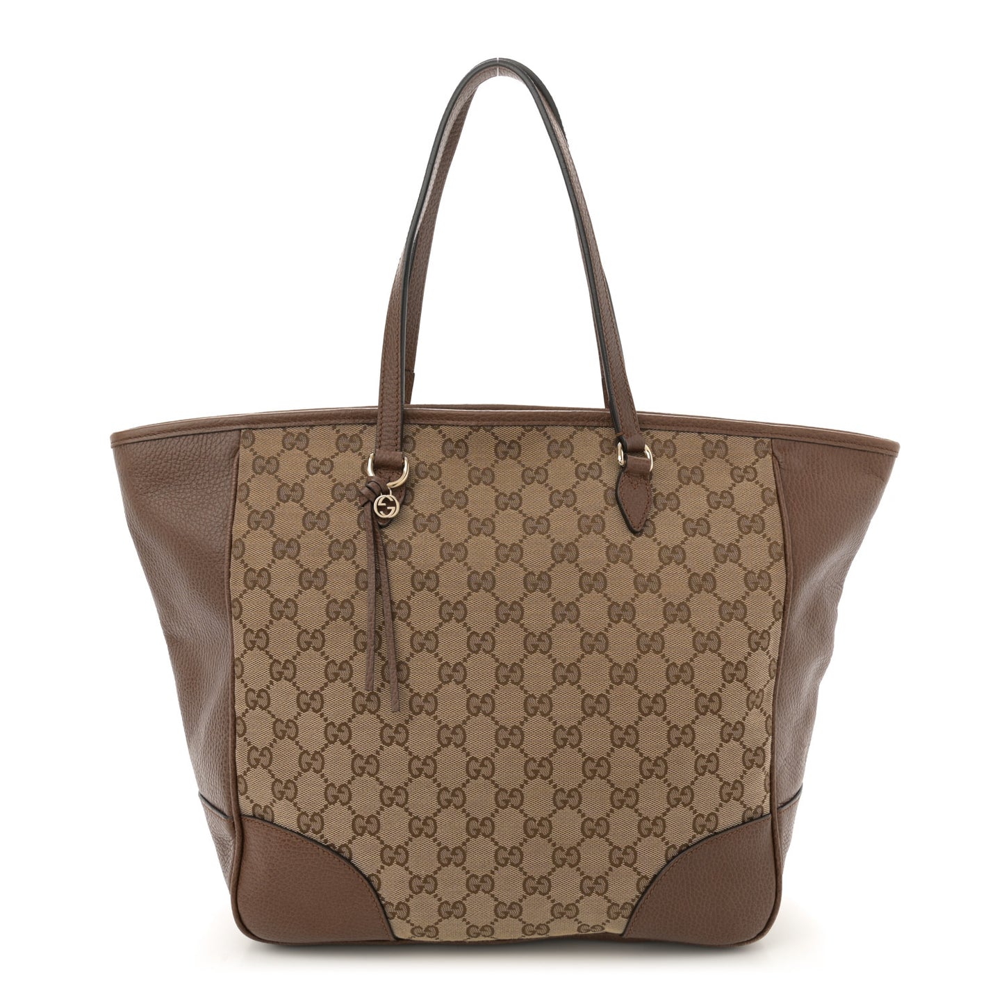 Monogram Medium Bree Zippered Tote Beige Tabacco
