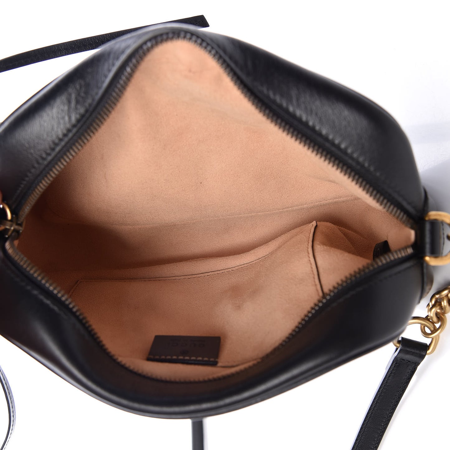 Calfskin Matelasse Small GG Marmont Chain Shoulder Bag Black