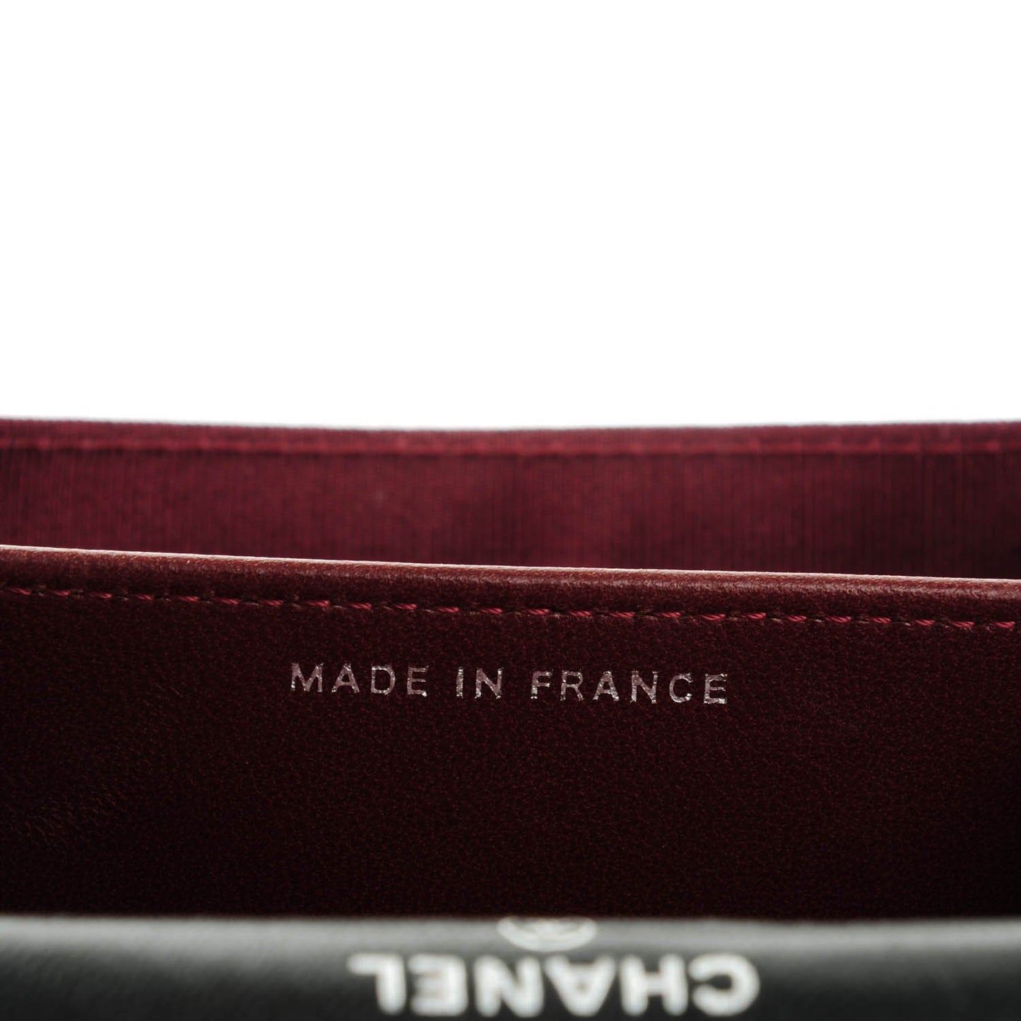Lambskin Quilted Flap Card Holder Wallet Black