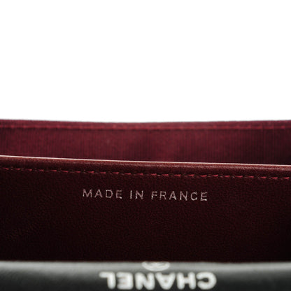 Chanel Lambskin Quilted Flap Card Holder Wallet Black 6 of 7