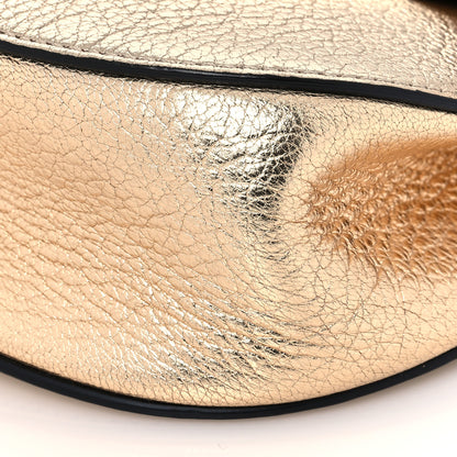 Chloe Metallic Goatskin Mini Drew Shoulder Bag Pale Gold 9 of 12