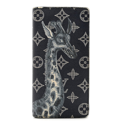 Louis Vuitton Savane Monogram Chapman Giraffe Brazza Wallet Encre 1 of 8