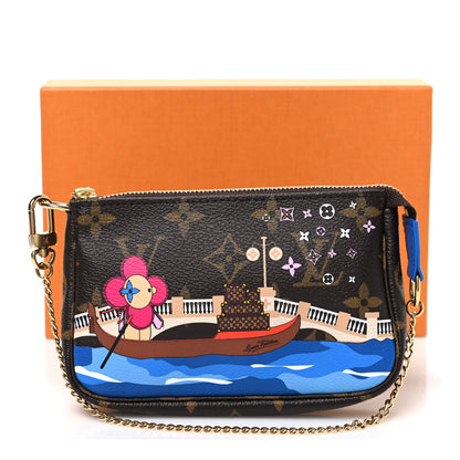Louis Vuitton Monogram 2019 Christmas Animation Mini Venice Pochette Accessories Blue 8 of 8