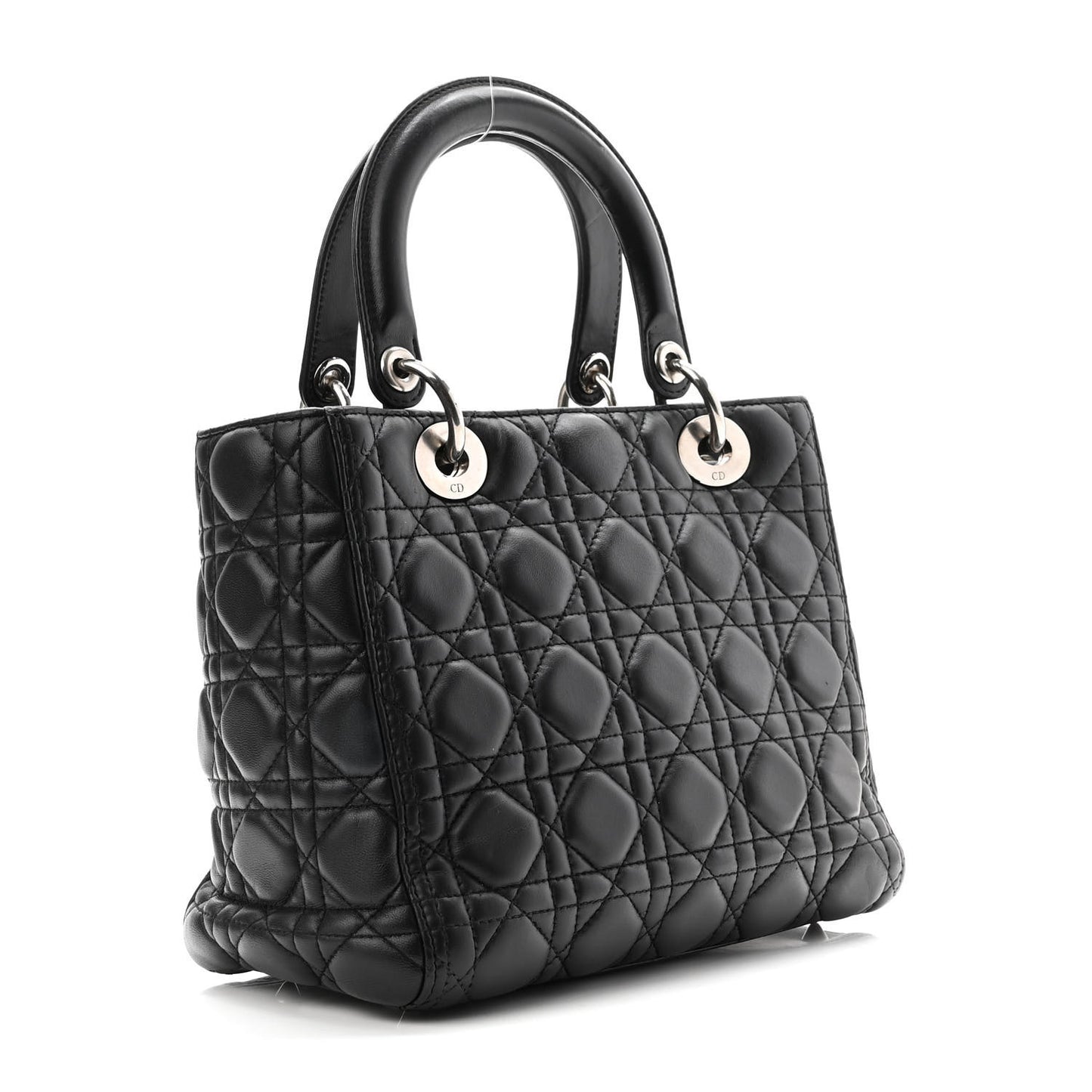 Lambskin Cannage Medium Lady Dior Black