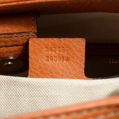 Gucci Pebbled Calfskin Medium Heritage Shoulder Bag Light Tobacco 16 of 18