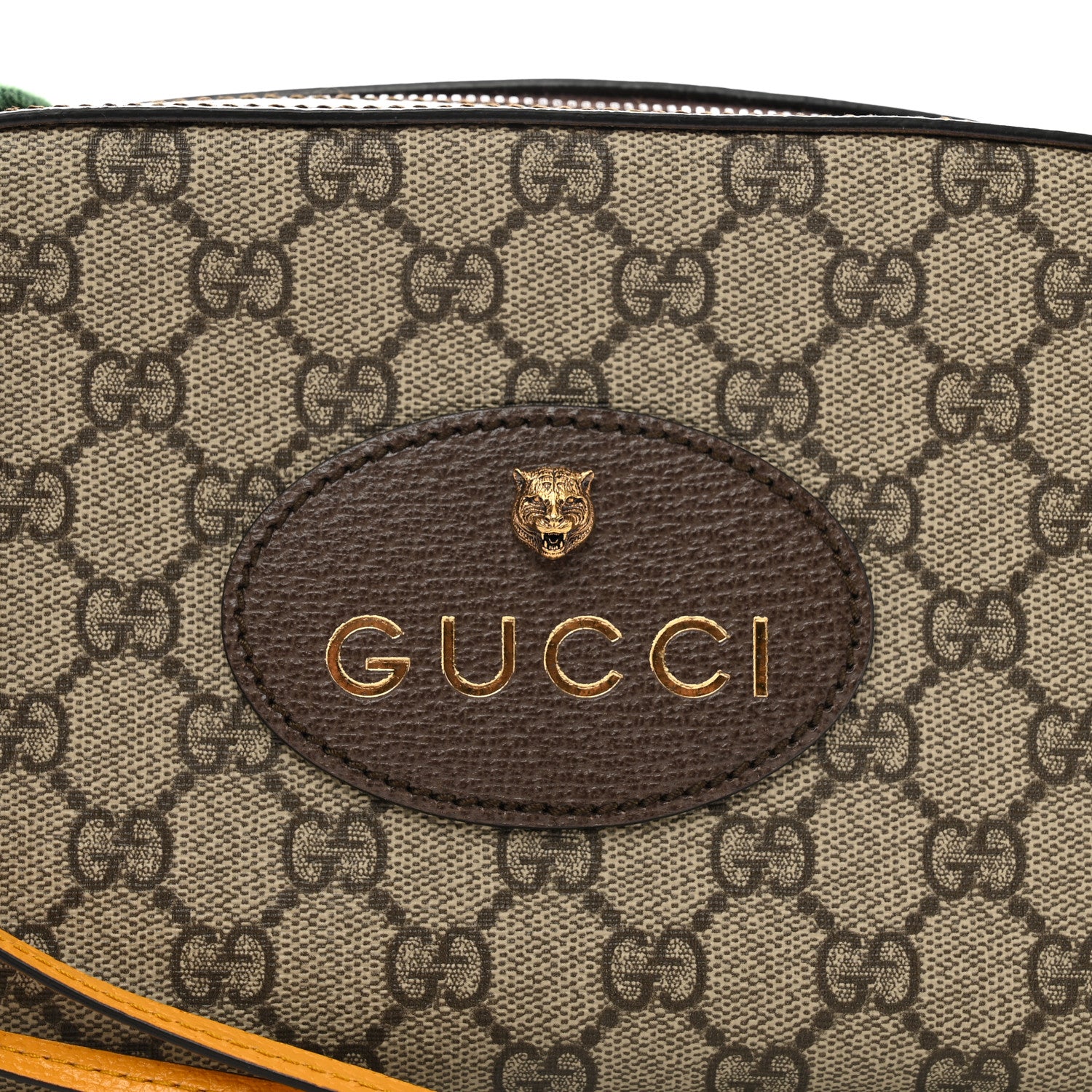 Gucci GG Supreme Monogram Web Neo Vintage Shoulder Bag Beige New Acero Crop 5 of 11