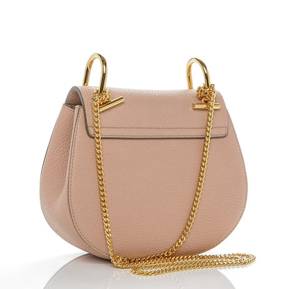 Chloe Grained Lambskin Mini Drew Shoulder Bag Cement Pink 3 of 6