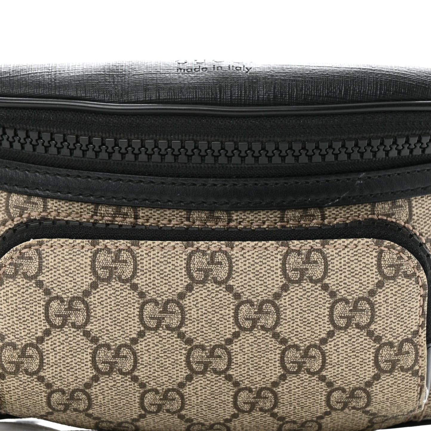 GG Supreme Monogram Belt Bag Black