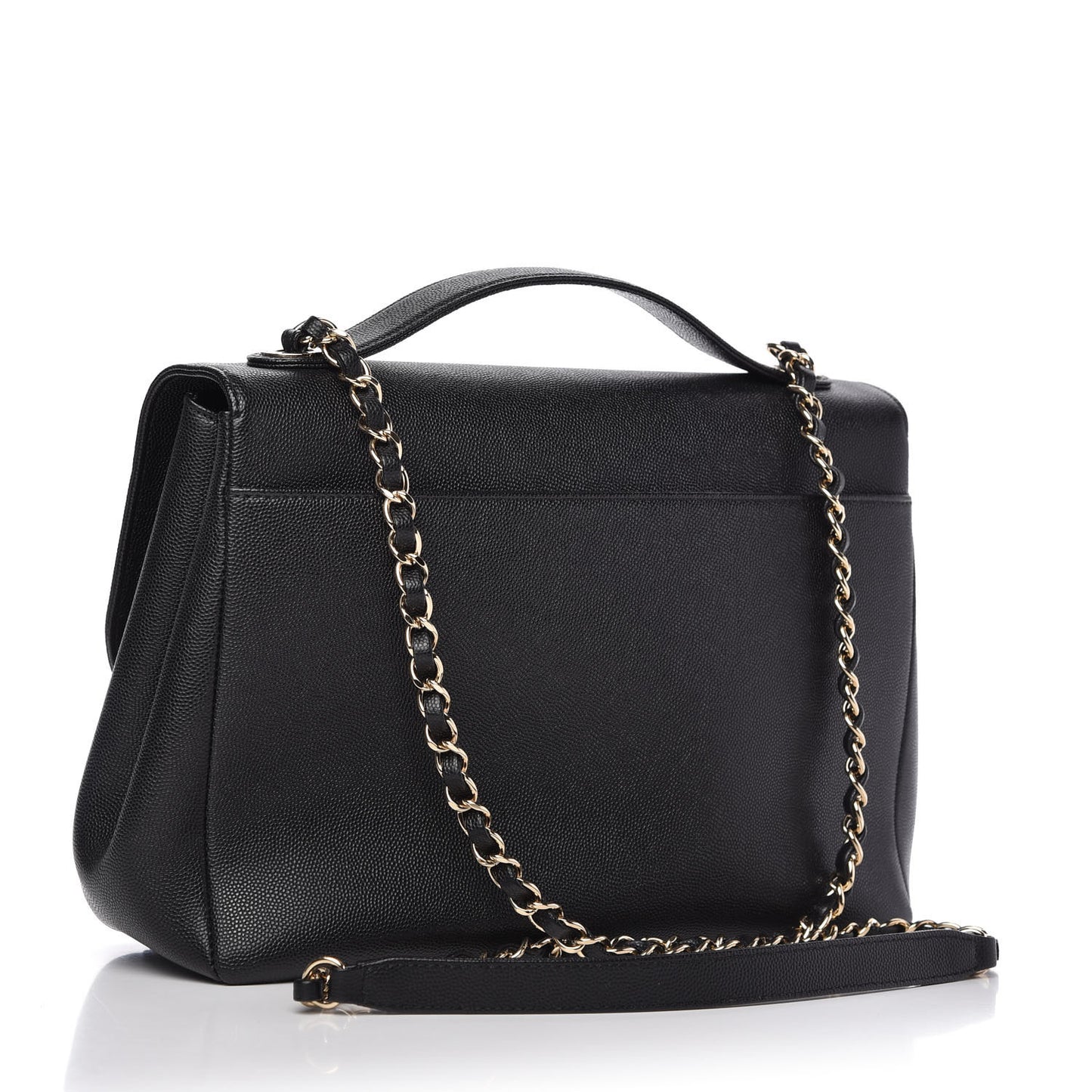 Caviar Quilted Large Business Affinity Flap Black
