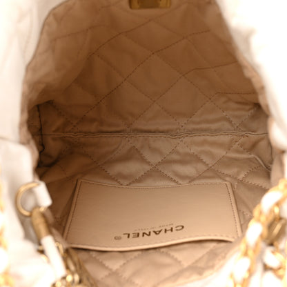 Chanel Shiny Calfskin Quilted Mini Chanel 22 White 5 of 13