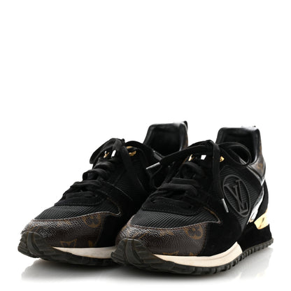 Louis Vuitton Suede Monogram Run Away Sneakers 37 Black 4 of 11