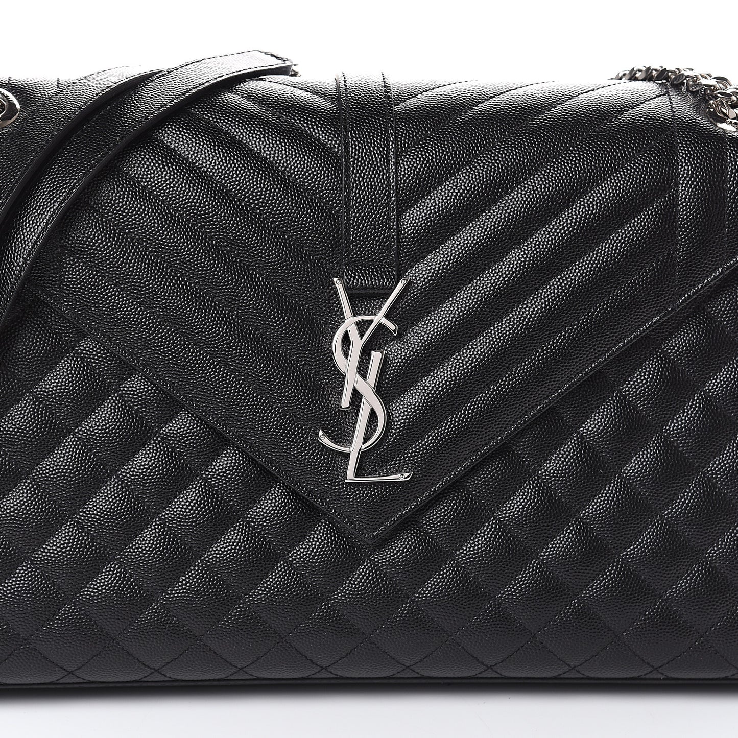 Grain De Poudre Large Tri-Quilt Monogram Satchel Black