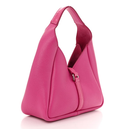 Givenchy Grained Calfskin Mini G-Lock Hobo Neon Pink 3 of 9