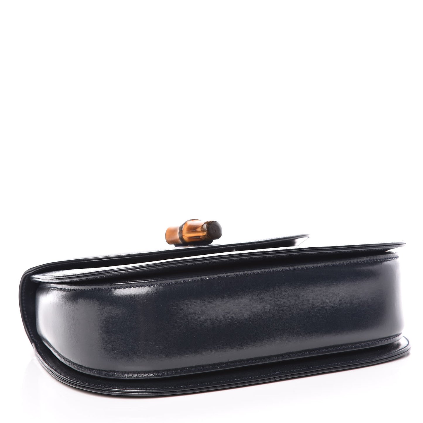Calfskin Bamboo Top Handle Bag Navy
