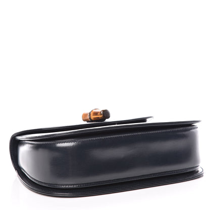 Gucci Calfskin Bamboo Top Handle Bag Navy 4 of 20