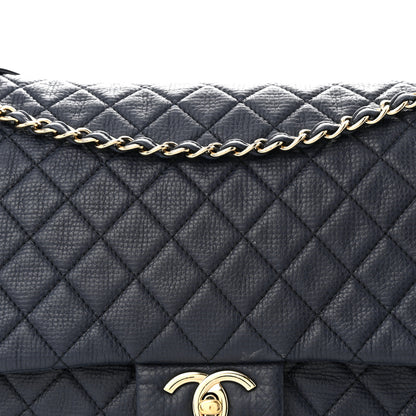 Chanel Calfskin Quilted XXL Travel Flap Bag Navy 8 of 15