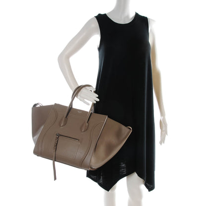 Celine Grained Calfskin Medium Phantom Luggage Taupe 2 of 8