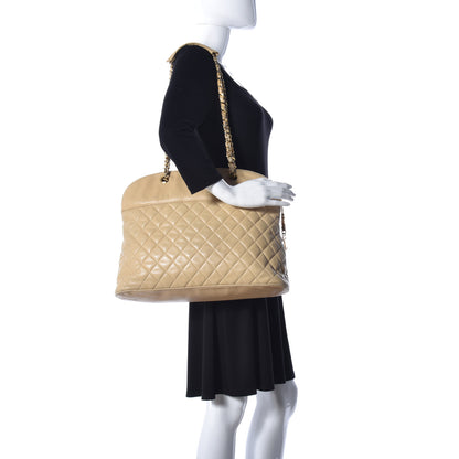 Chanel Lambskin Quilted Shoulder Bag Beige 2 of 14