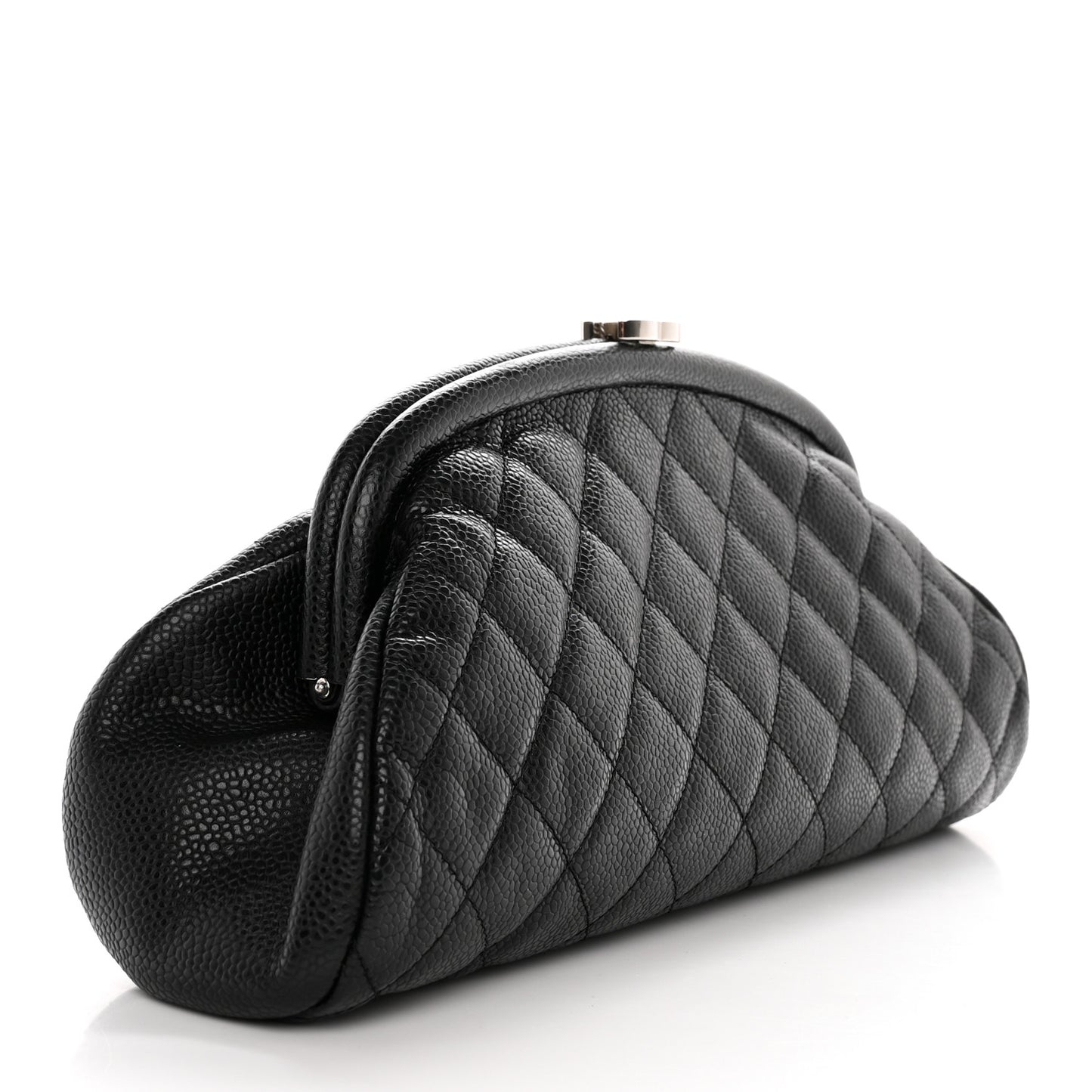 Caviar Quilted Timeless Clutch Black